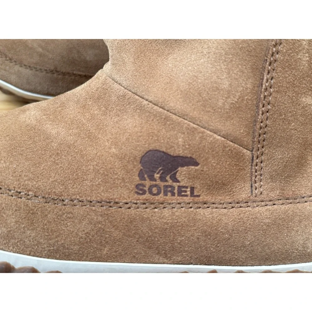 Sorel Women's Out N About Suede Bootie-Sz 11- Elk Tan‎ Faux Fur  Water Resistant